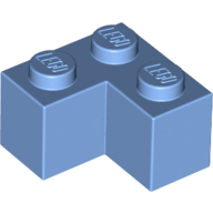 Lego kostka (kostička) 2x2 roh, středně modrá (4185029, 6000880)